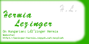 hermia lezinger business card